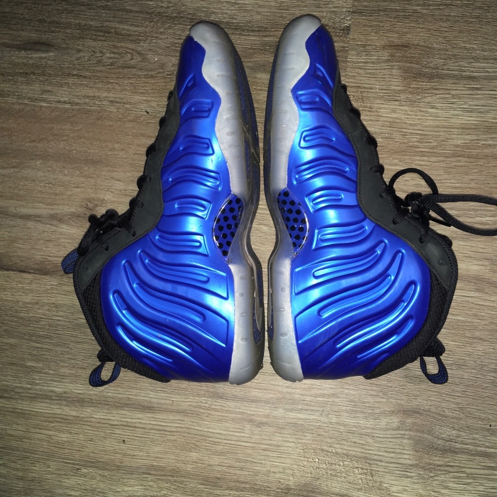 Nike Kids Black and Blue Nike foamposite Sneakers - Picture 7 of 9